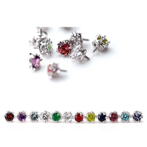 K18/Pt Birth Stone Crown