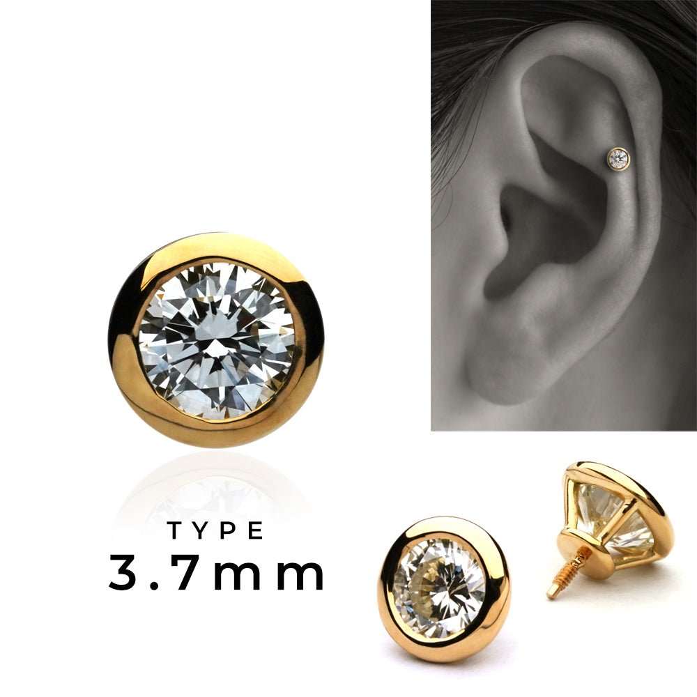 K18/Pt Diamond Bezel