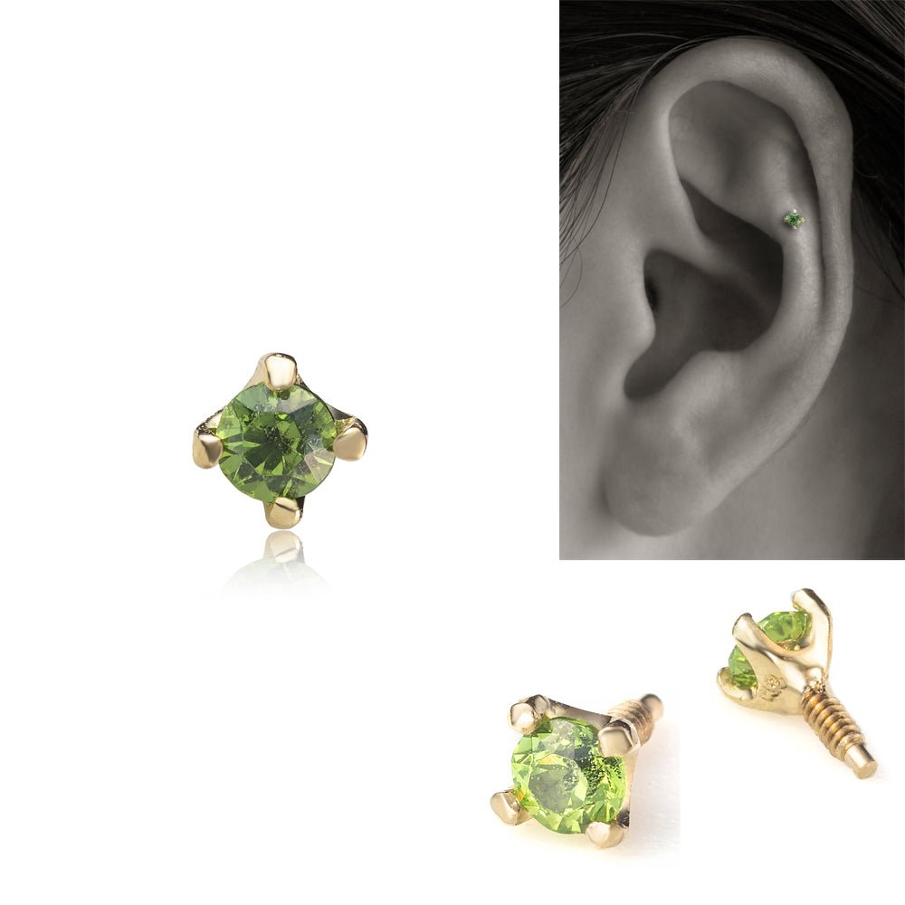 K18garnet demantoidanting-anting