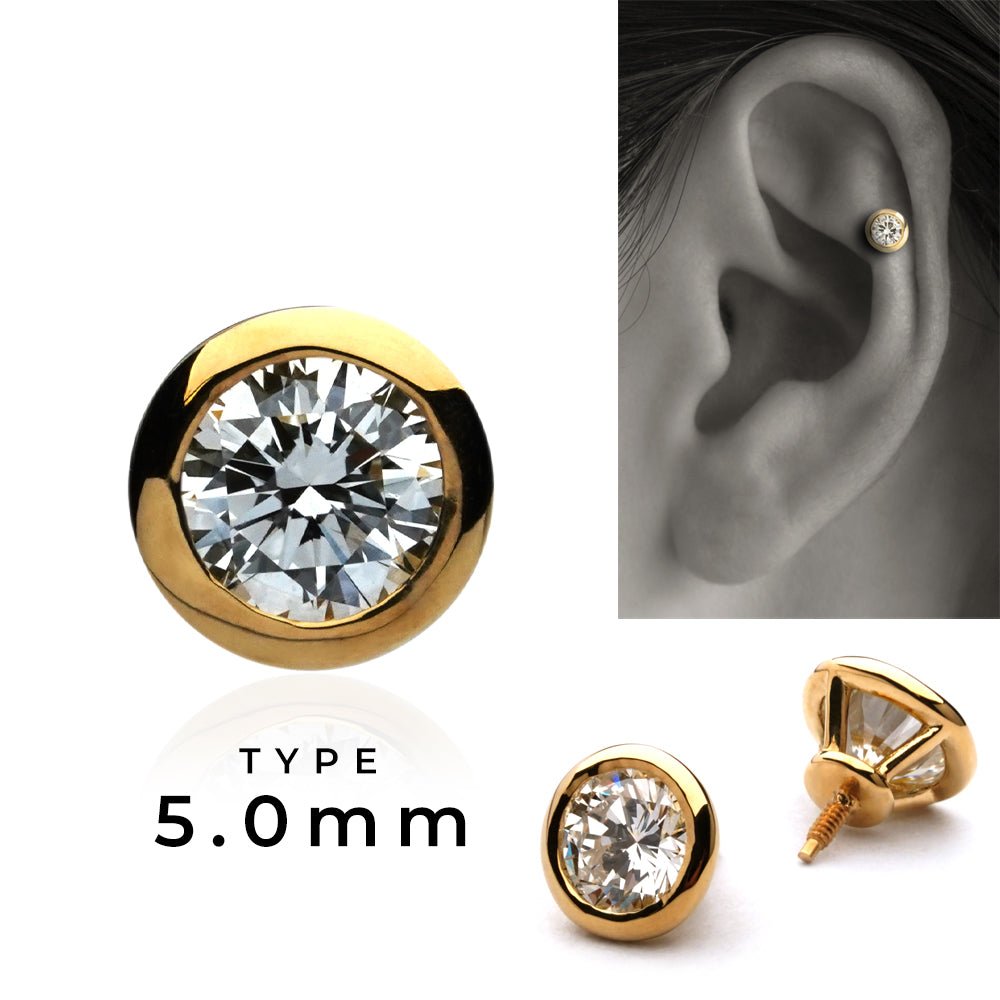 K18/Pt Diamond Bezel