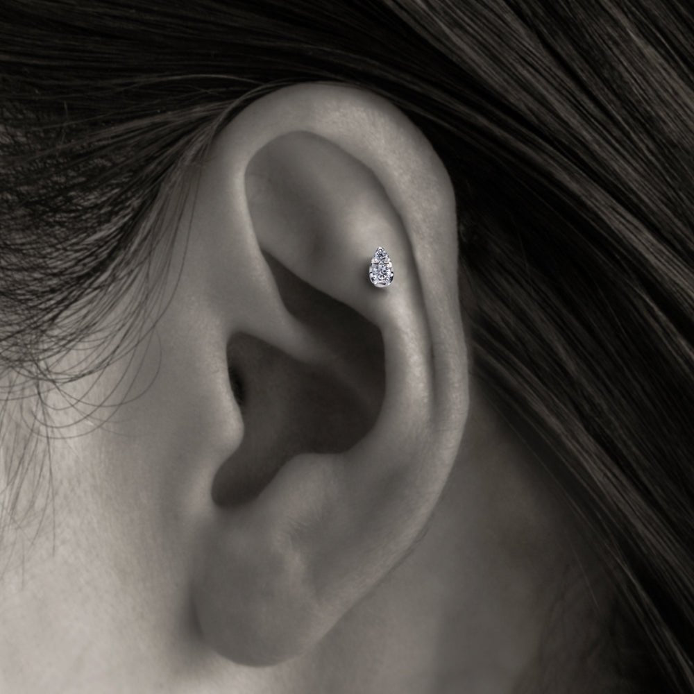 K18/Pt Diamond Drop