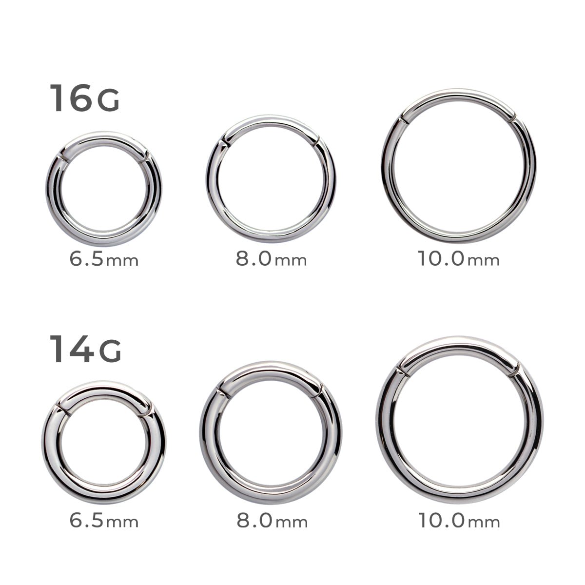 K18/Pt Segmentring 16G/14G